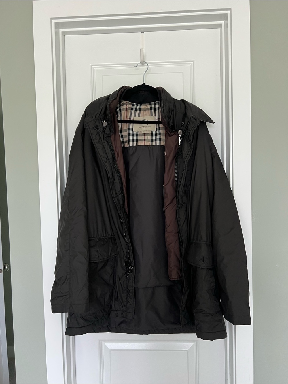 Burberry Black Men's Field Jacket with vest